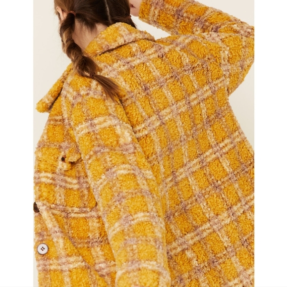 Driftwood Mustard Jenny Sherpa Coat - Picture 3 of 6